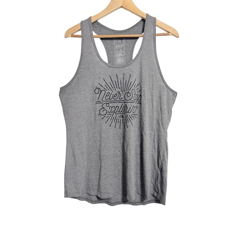The North Face Womens XL Gray Never Stop Exploring Racerback Tank Top